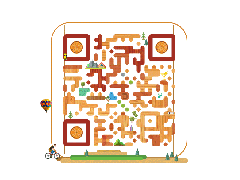 Qr Code cartoon code dynamic qr