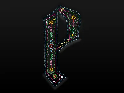 Pilsen letter P chicago lettering pattern type