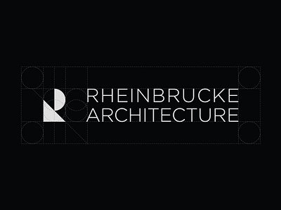 Rheinbrucke architect architecture geometric geometry icon letter logo logo design mark r