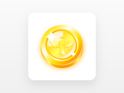 Coin coin game icon illustration