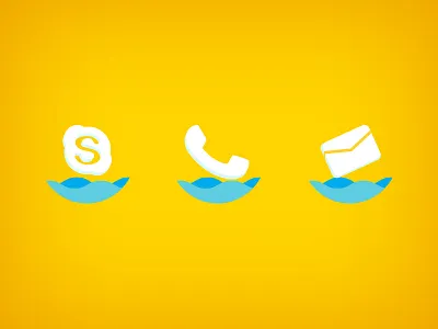 Videosharks Icon kit contact flat icon kit mail metro beach phone sea skype water