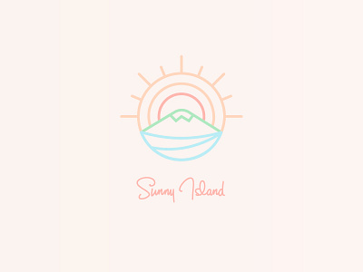 Sunny Island Logo graphic island line logo sunny