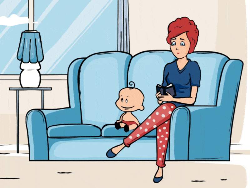 Bluebear2 2d animation baybe bear cartoon explainer flat flood funny girl roo water