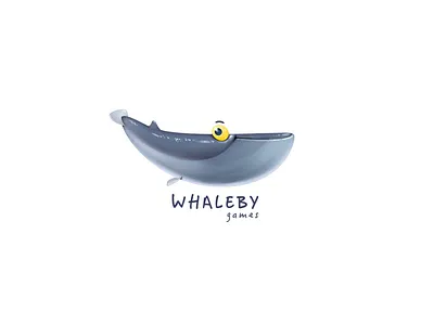 Whaleby logo artwork character character design drawing game game art game design illustration logo ui