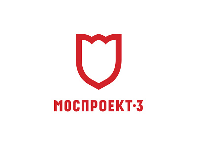 Mosproekt logo moscow red tulip