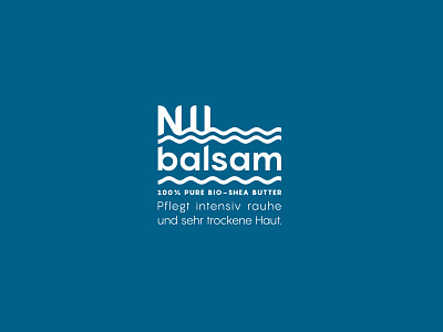 Nil Balsam branding cosmetics creme graphic logo modern natural nile river shea butter typography water