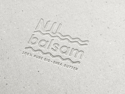 Nil Balsam branding cosmetic cream identity letterpress logo modern nile river shea butter typography water