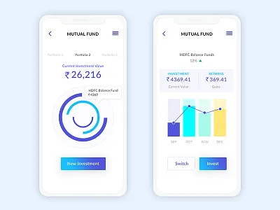 Finance - Mobile App UI Design interface design mobile mobile app design mobile interface mobile ui ui login