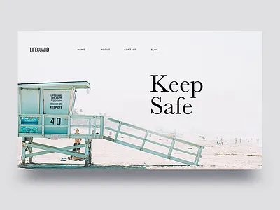 Lifeguard UI Design california clean layout minimal ui ux webdesign