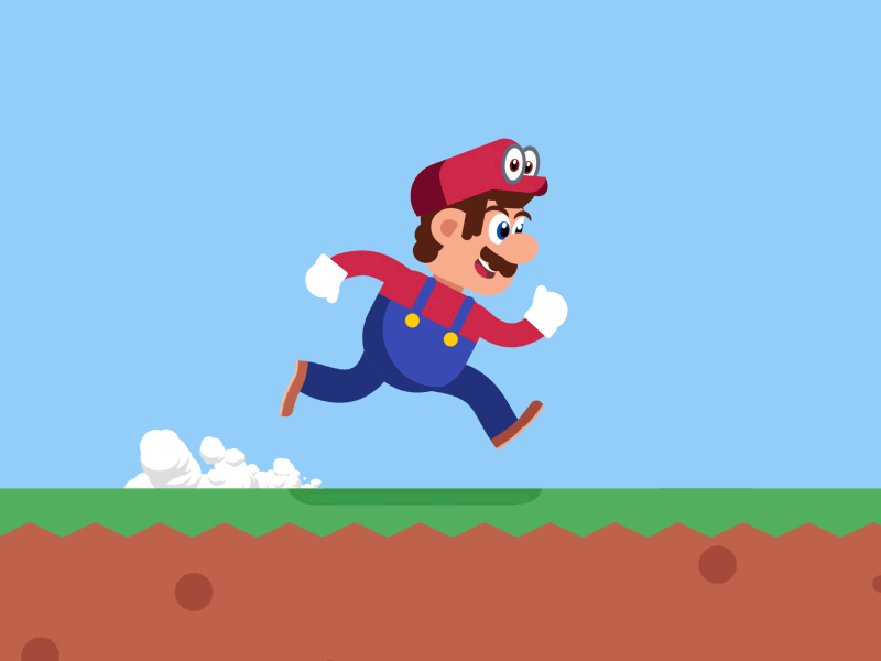 super mario odyssey aftereffects animation characterdesign flatdesign graphicdesign illustration illustrator motiondesign supermario