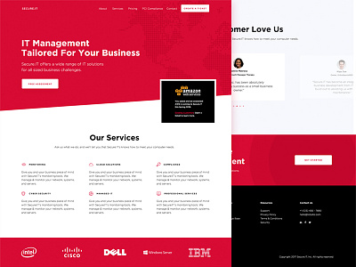 WIP - Landing Page IT Management concept grid it landing layout tech ui web design