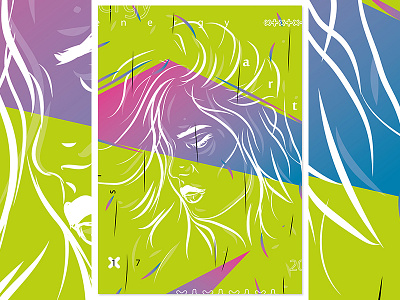 A R T I S - E N E R G Y // poster. alex escu art emotions girl gradient illustration illustrator poster print smoke vector