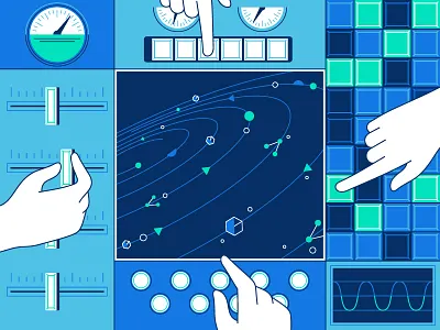 Control Panel control galaxy hand illustration panel sensor slider stolz