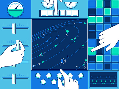 Control Panel control galaxy hand illustration panel sensor slider stolz