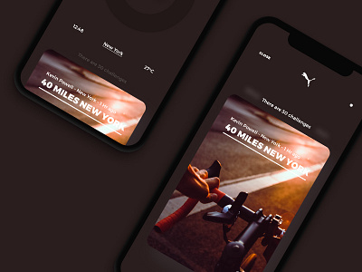 Puma App app e commerce full screen imagery gestures iconless interaction concepts interface concept puma sports wear the weeknd ui