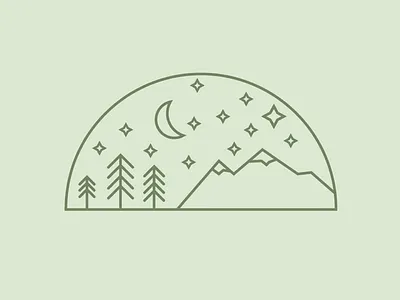 Simplicity in the stars designs icons illustration line weight lines outdoors simplicity trees