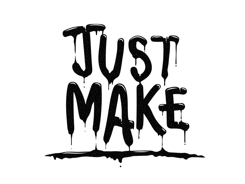 Just Make animation bold color design fun illustration just make lettering make paint type typography