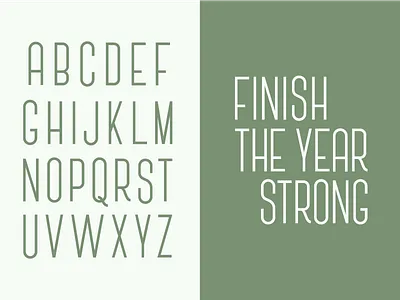Untitled Font font green lettering san serif skinny tall typeface typography