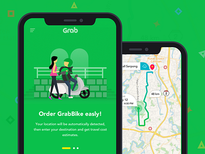 Grab Redesign Concept apps design grab illustration maps ui ux visual design