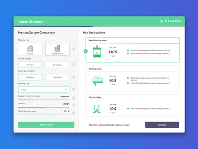 Smart Energy Simulator app application energy form heating simulator smart