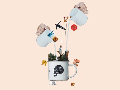 Diving Into Fall coffee collage design email fall framesbyams mail chimp pastel photomontage