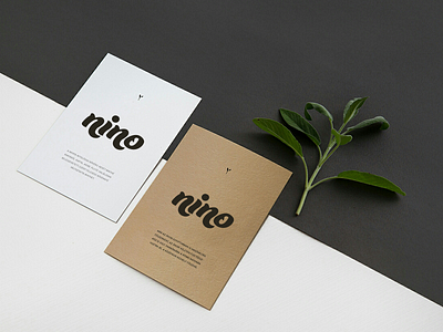 Nino Organic Food branding business clean color e commerce food logo paper plant products