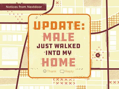 Notices from Nextdoor illustration map neighborhood nextdoor procreate quote texture true grit type typography vector