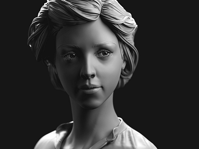 Hermione Corfield 3d character digital3d hermione hermionecorfield kuhlhaus3d sculpt zbrush