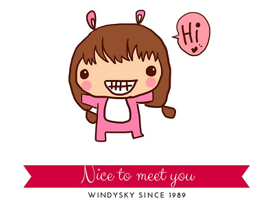 Nice to meet you avatar bunny character character design design girl logo lovely girl nice to meet you rabbit