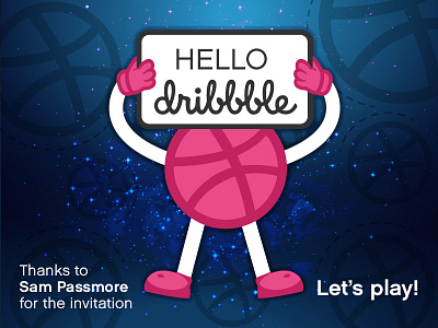 Hello Dribbble debut dribble first hello shot