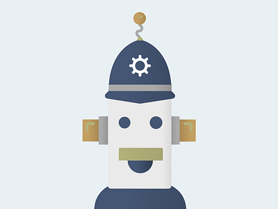 A.I. Police artificial intelligence editorial illustration police robot vector