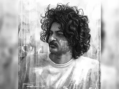 Portrait ( Digital painting experimental ) cg digital art digital painting drawing drawing tablet illustration portrait