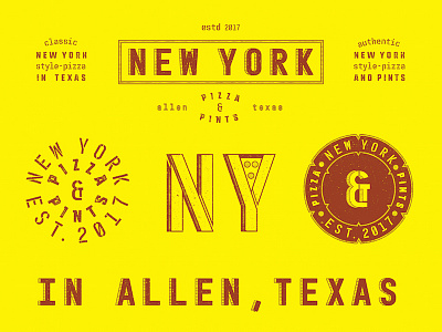 New York Pizza & Pints Pt. 3 branding food logo logotype manhole monogram new york pizza texas