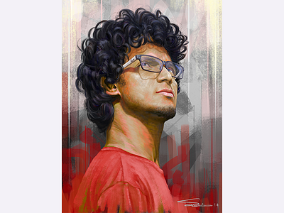 Portrait ( Digital painting experimental ) art digital digital painting experiment painting portrait