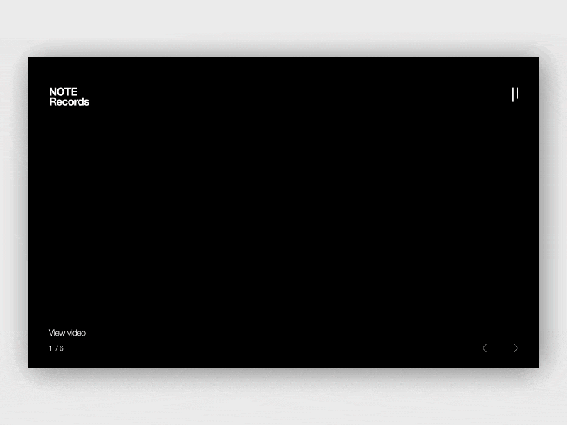 Note Records animation black desktop gif music page ui ux video videobackground website