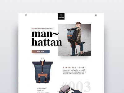 Backpack Landing Page backpack clean minimal ui