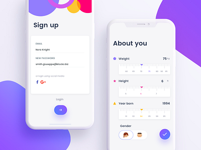 Signup and Forms app contact friends ios list mobile send signup tickets ui ux