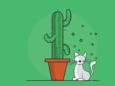 Thinking art cat design flat graphic illustration illustrator maldives maldivian vector