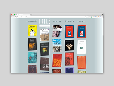 Éditions Exils development front end