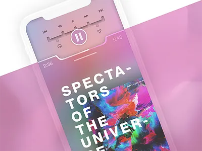 Gearbox Player concept gearbox ios iphone iphonex itunes music pause pink play player ui