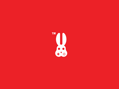 rabbit games animal game gamer minimal monogram negative negativespace rabbit