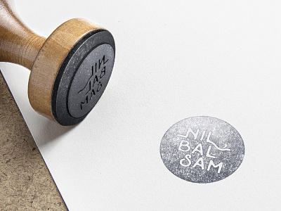 Nil Balsam art nouveau branding cosmetic identity letter logo retro shea butter stamp typography vintage