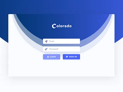 Colorado App Login Page admin app card colorado credit dashboard illustration payment profile timeline user website