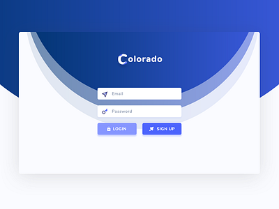 Colorado App Login Page admin app card colorado credit dashboard illustration payment profile timeline user website