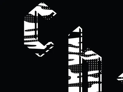 CHI detail black camo lettering type typography