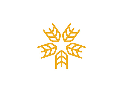 Wheat Star farm geometric logo mark minimal modern negative space star symbol wheat