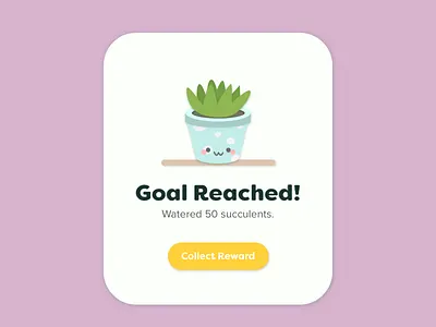 Daily UI #016 — Popup Overlay 016 dailyui game illustration plant popup reward succulent