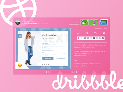 Dribbble Shots Card Concept card clean concept dribbble minimal