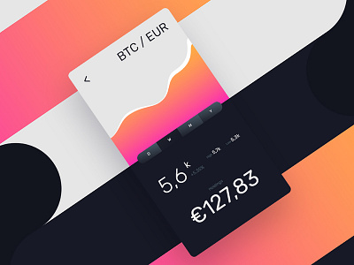 Bitcoin Portfolio Interface bitcoin cryptocurrency curve design gradient portfolio ui wallet