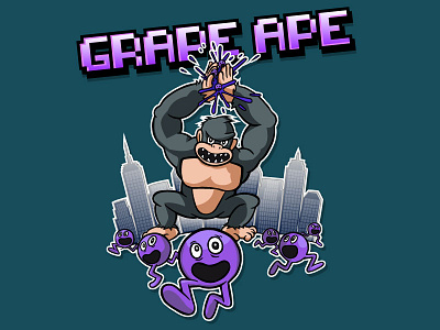 Grape Ape cannabis illustration illustrator ink weed
